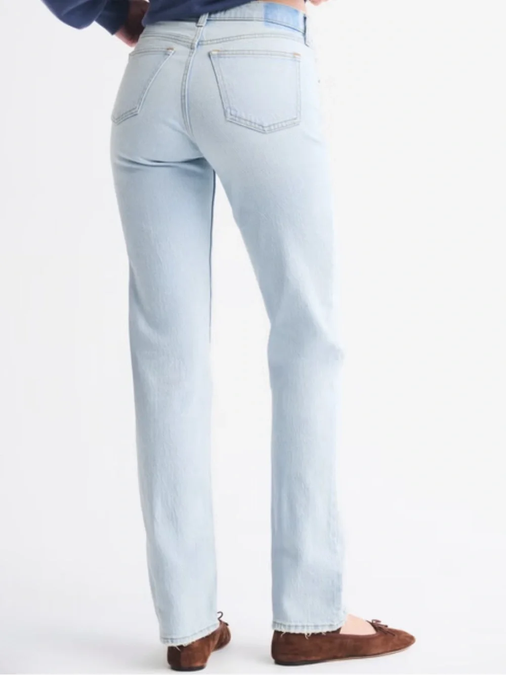 Abercrombie & Fitch Light Blue Straight Leg Jeans - Picture 2 of 10